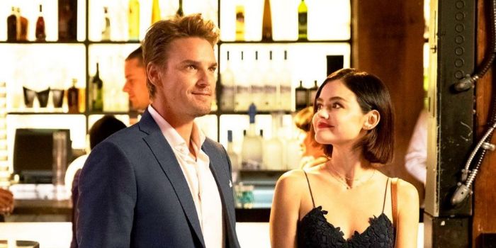 Lucy Hale and Riley Smith