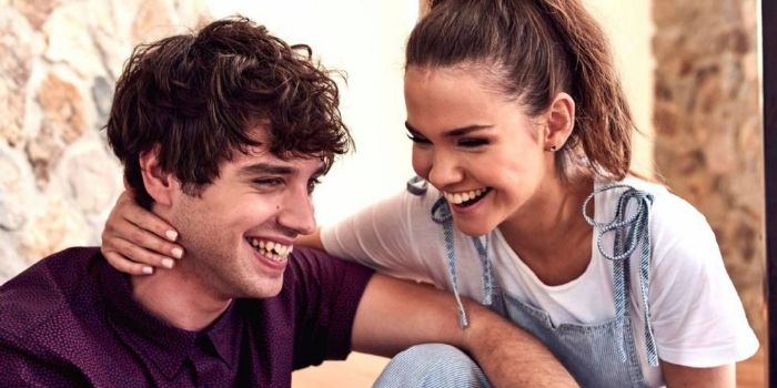 Maia Mitchell and David Lambert