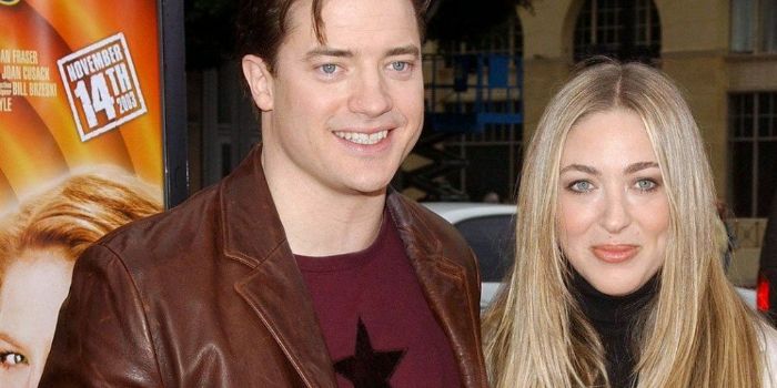 Afton Smith and Brendan Fraser