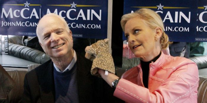 John McCain and Cindy lou Hensley