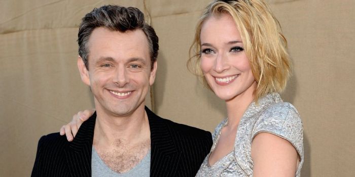 Michael Sheen and Caitlin FitzGerald