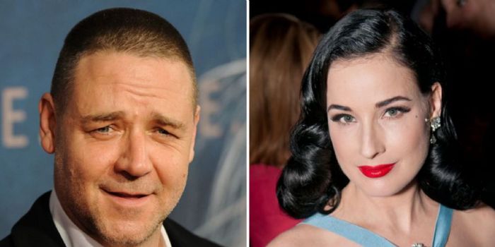 Dita Von Teese and Russell Crowe