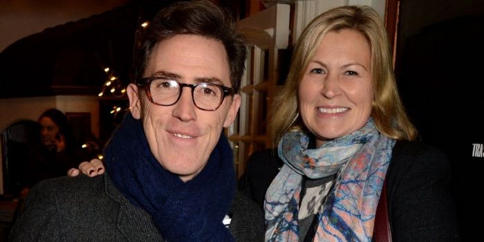 Rob Brydon and Claire Holland