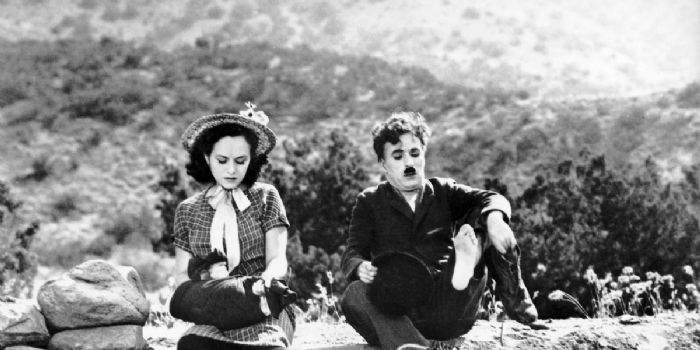 Paulette Goddard and Charlie Chaplin