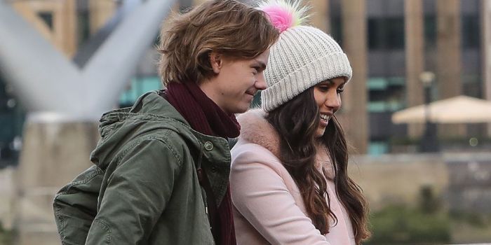 Thomas Brodie-Sangster and Olivia Olson