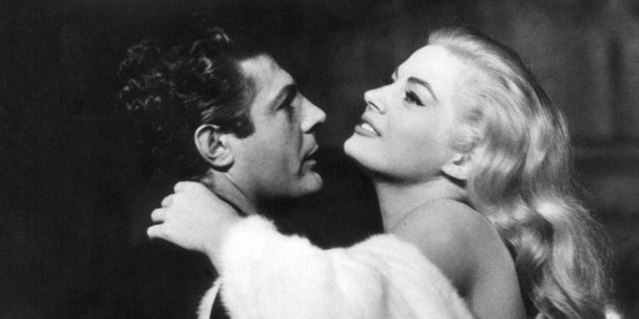 Anita Ekberg and Marcello Mastroianni