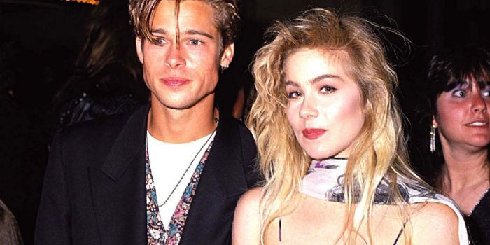 Christina Applegate and Brad Pitt