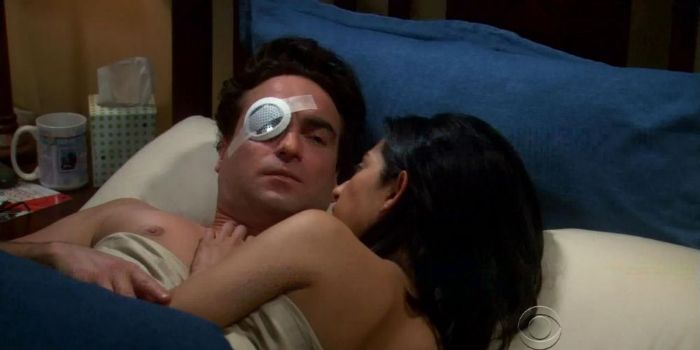 Johnny Galecki and Aarti Mann