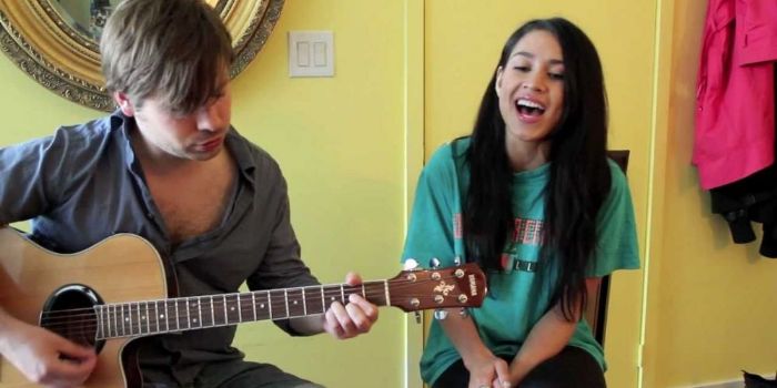 Cassie Steele and Mike Lobel