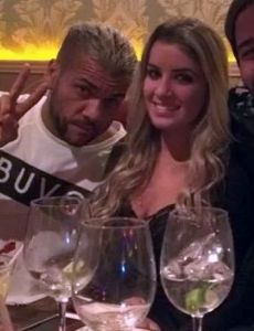 Daniel Alves and Fernanda Penido