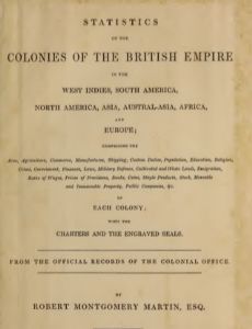 Statistics of the Colonies of the British Empire