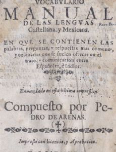 Vocabulario manual de las lenguas castellana y mexicana