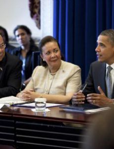 Colin Powell and Alma Johnson