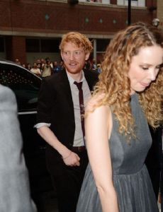 Domhnall Gleeson and Juliette Bonass