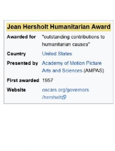 Jean Hersholt Humanitarian Award