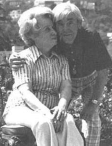 Helen Howard and Moe Howard