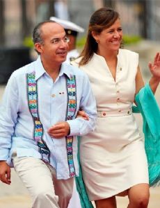 Felipe Calderon and Margarita Zavala