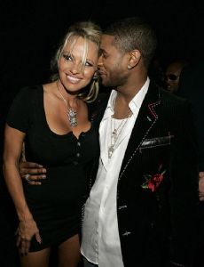 Usher Raymond and Pamela Anderson