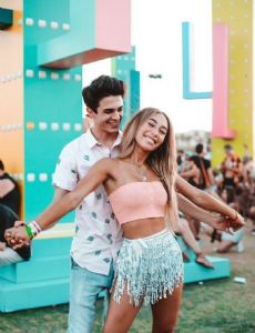 Eva Gutowski and Brent Rivera