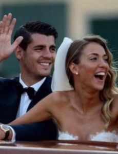 Álvaro Morata and Alice Campello