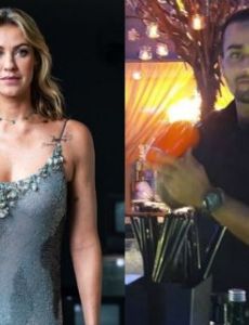 Luana Piovani and Douglas Villas (bartender)