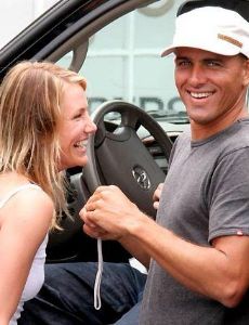 Cameron Diaz and Kelly Slater