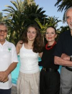 Birgit Kroencke and Christopher Lee