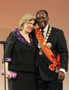 Alassane Ouattara and Dominique Folloroux-Ouattara