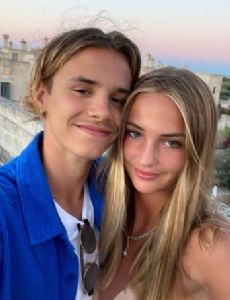 Romeo Beckham and Mia Regan