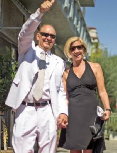 Nick Searcy and Leslie Riley