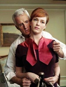 John Slattery and Christina Hendricks