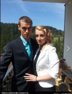 Piotr Żyła and Justyna Lazar