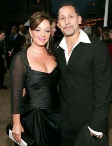 Angelo Pagan and Leah Remini