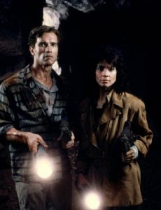 Arnold Schwarzenegger and Rachel Ticotin