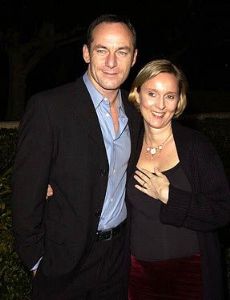 Emma Hewitt and Jason Isaacs
