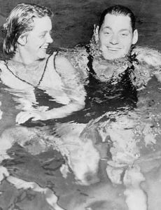 Johnny Weissmuller and Bobbe Arnst