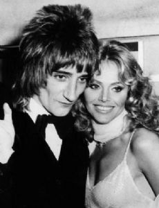 Britt Ekland and Rod Stewart