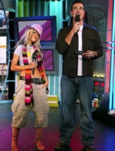 Christina Aguilera and Carson Daly