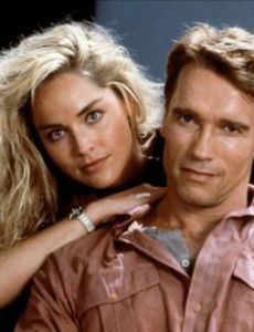 Sharon Stone and Arnold Schwarzenegger