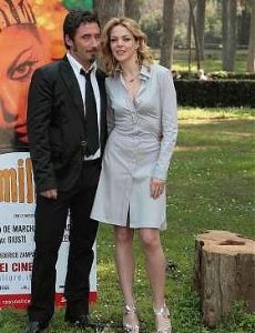 Claudia Gerini and Federico Zampaglione