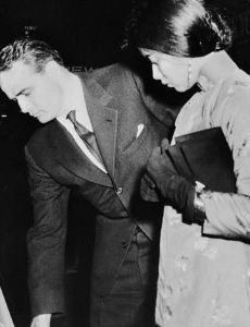 France Nuyen and Marlon Brando