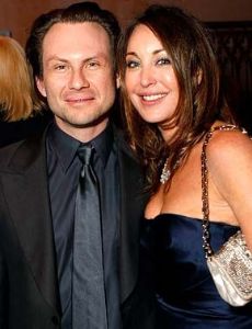 Christian Slater and Tamara Mellon