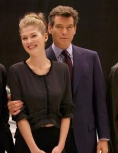 Pierce Brosnan and Rosamund Pike
