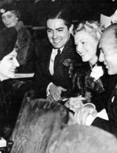 Claudette Colbert and Tyrone Power