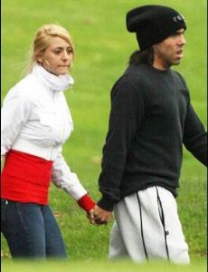 Carlos Tevez and Mariana Paesani