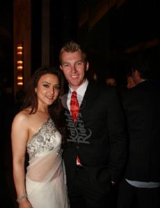 Brett Lee and Preity Zinta