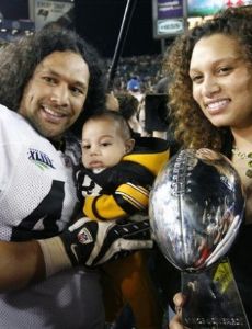 Troy Polamalu and Theodora Polamalu