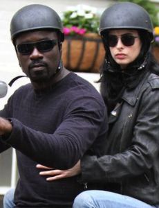 Krysten Ritter and Mike Colter