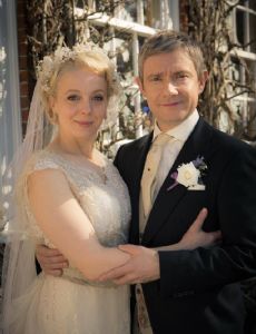 Martin Freeman and Amanda Abbington