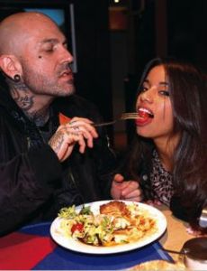 Lupe Fuentes and Evan Seinfeld